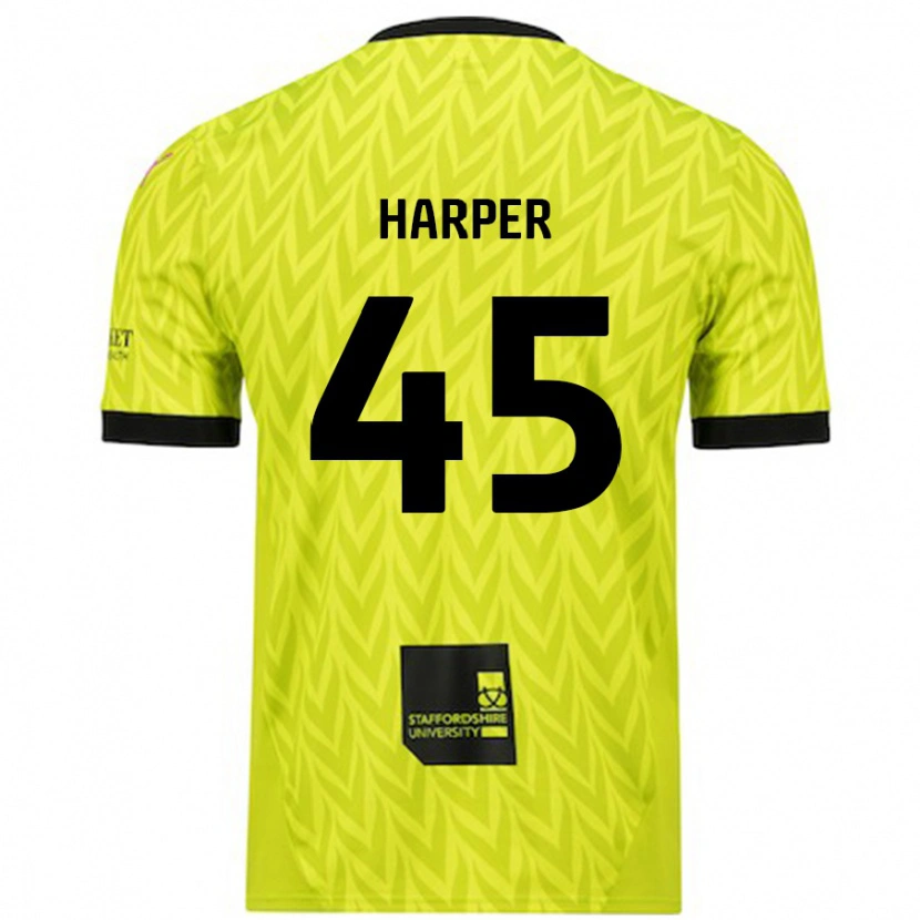 Danxen Donna Maglia Rekeem Harper #45 Verde Fluorescente Kit Gara Away 2024/25 Maglietta