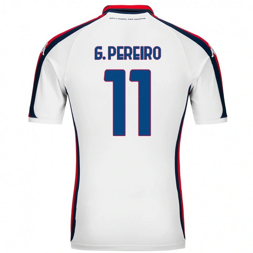Danxen Donna Maglia Gastón Pereiro #11 Bianco Kit Gara Away 2024/25 Maglietta