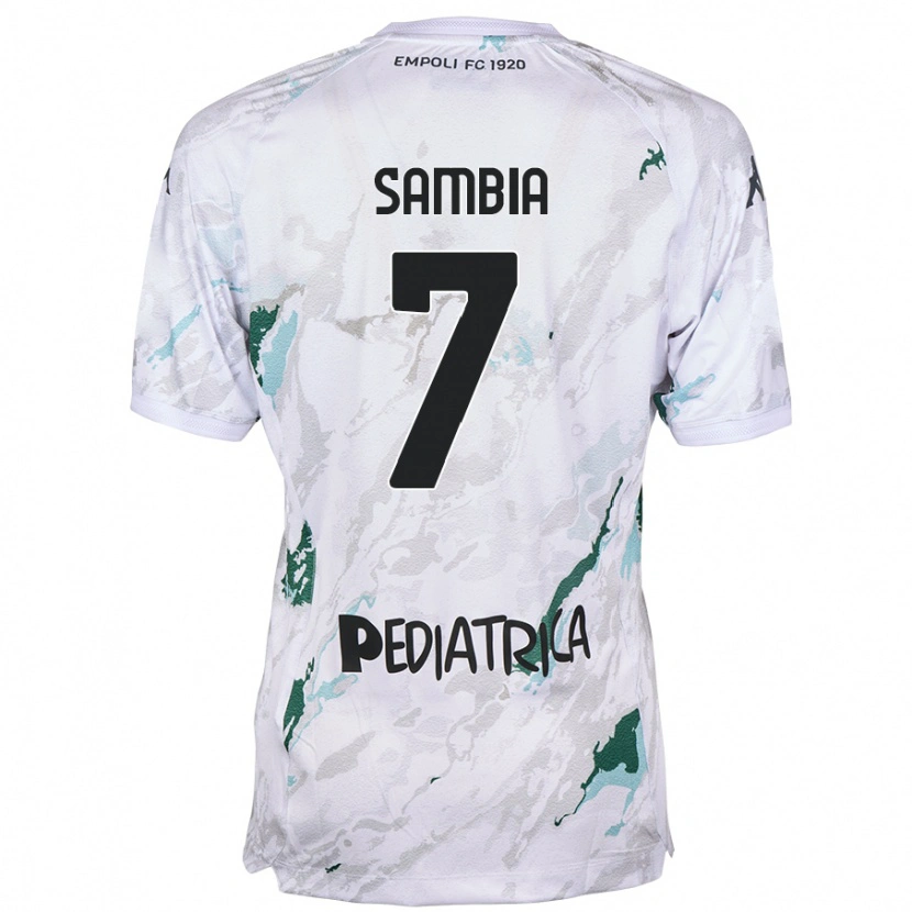 Danxen Donna Maglia Junior Sambia #7 Grigio Kit Gara Away 2024/25 Maglietta