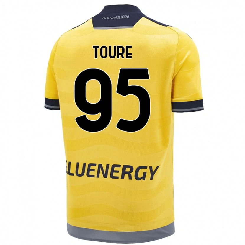 Danxen Donna Maglia Isaak Touré #95 Oro Kit Gara Away 2024/25 Maglietta