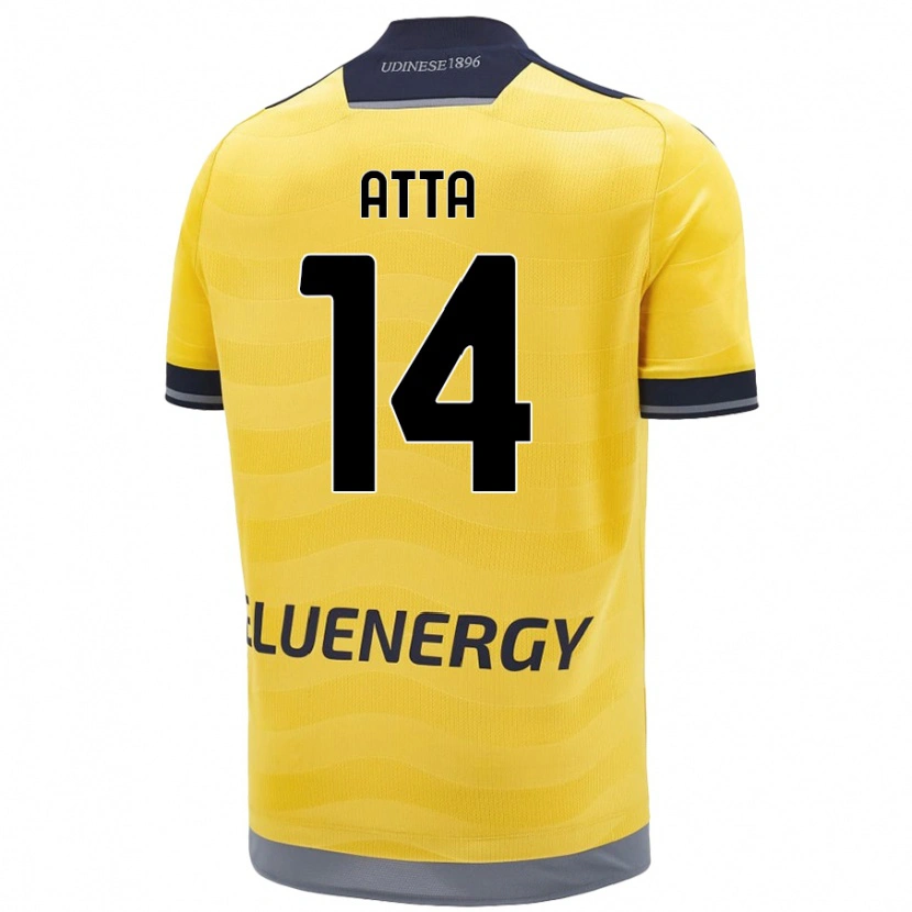 Danxen Donna Maglia Arthur Atta #14 Oro Kit Gara Away 2024/25 Maglietta